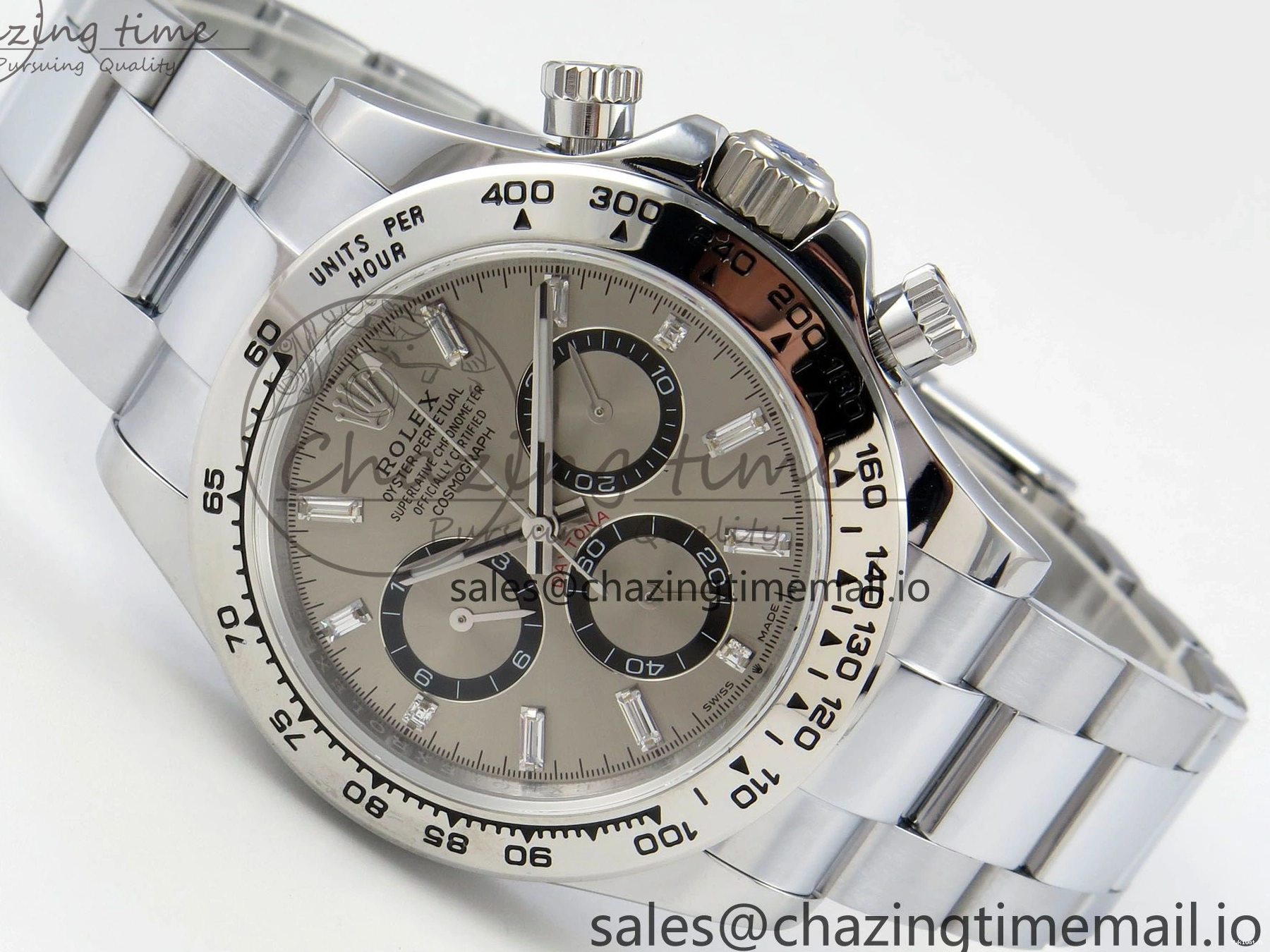 Best Marker (Gain Edition on SH4131 QF SS V6 Daytona Dia Bracelet Gray 126509 Crystal Weight) 1:1 0114